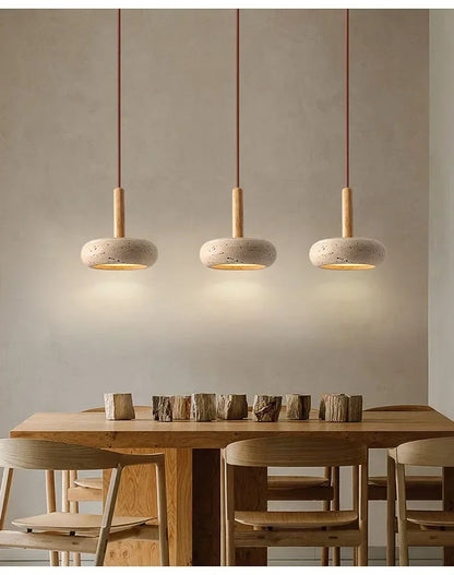 Travertine Disc Pendant