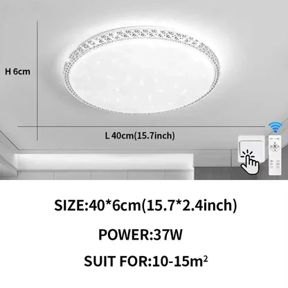 LustreGlow Simple LED Ceiling Chandelier