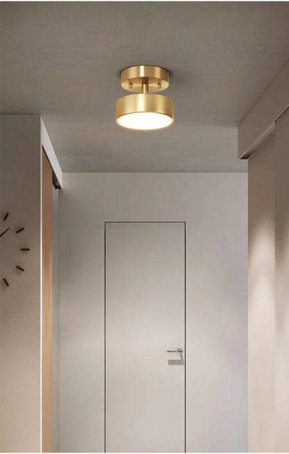 Brass Glow: Modern LED Chandelier Fixture