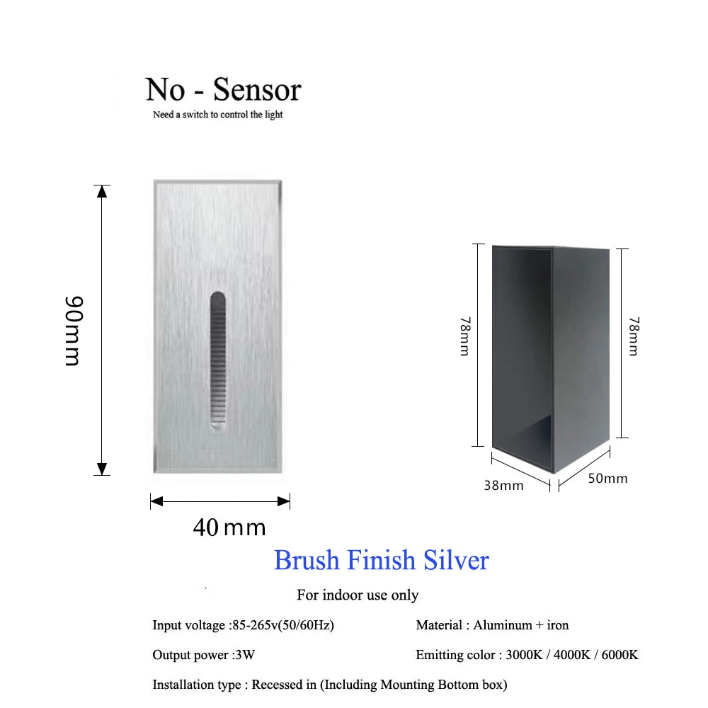 PIR Step Light: Smart Wall Sconce for Home Safety