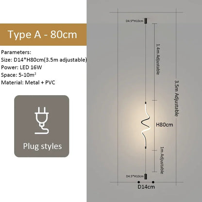 Floor Lamps Black 120cm Modern LED Floor Light