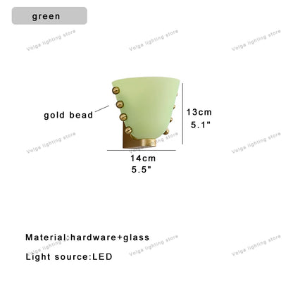 Chic Glass Bloom Wall Sconce - Pink & Green Delight