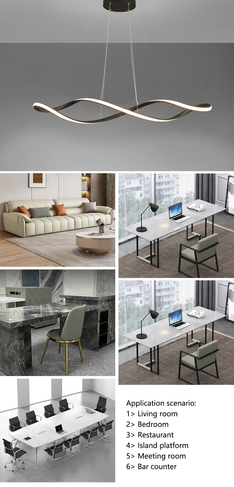 LED REmote CHANDELIER - MODERN & DIMMABLE