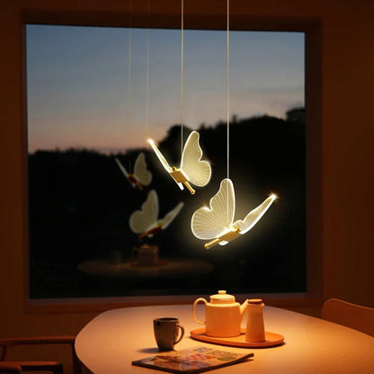 Gold Butterfly LED Pendant