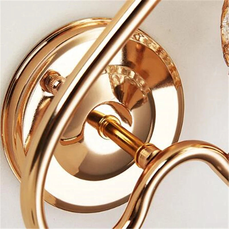 Crystal Glow Retro Wall Sconce Light Fixture