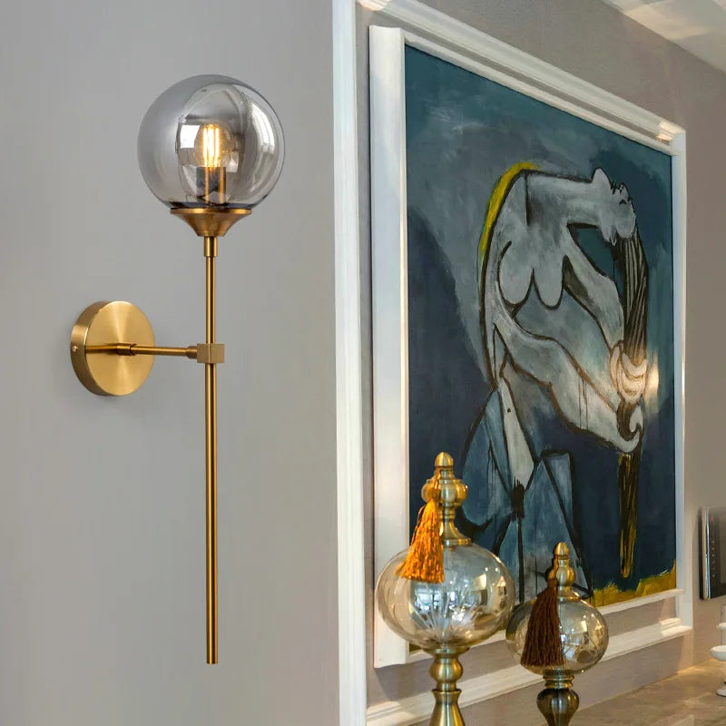 Golden Orb Wall Sconce