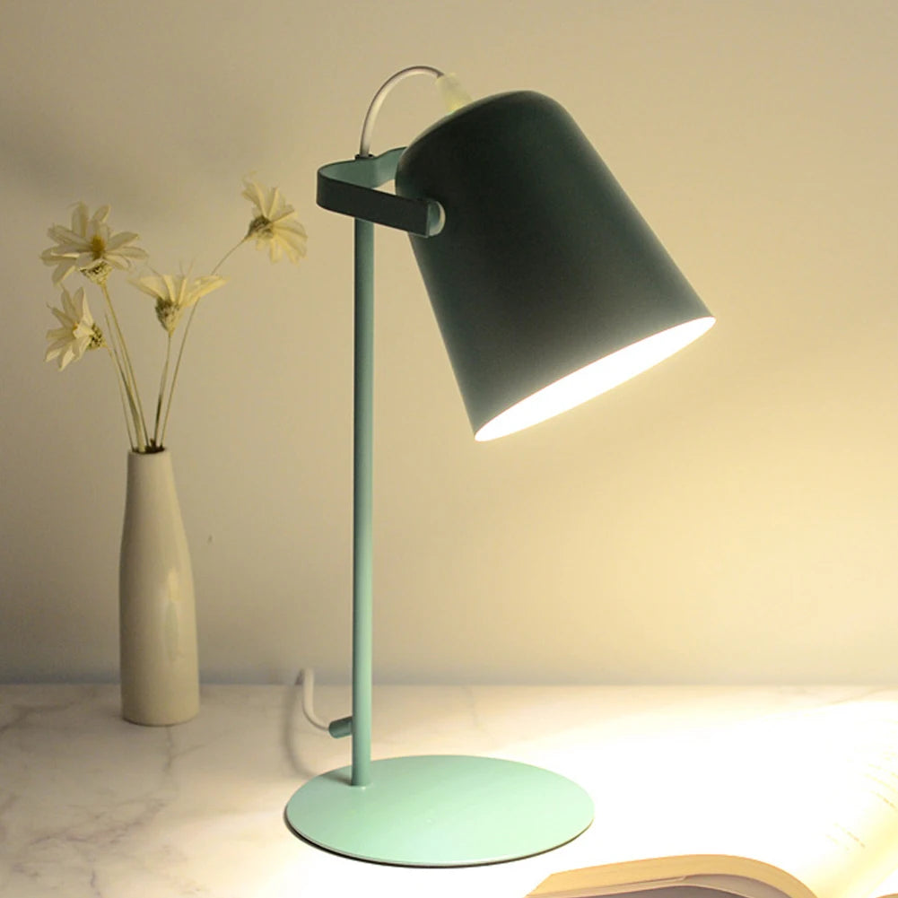 Nordic Glow: Eye-Protect Pink Desk Lamp
