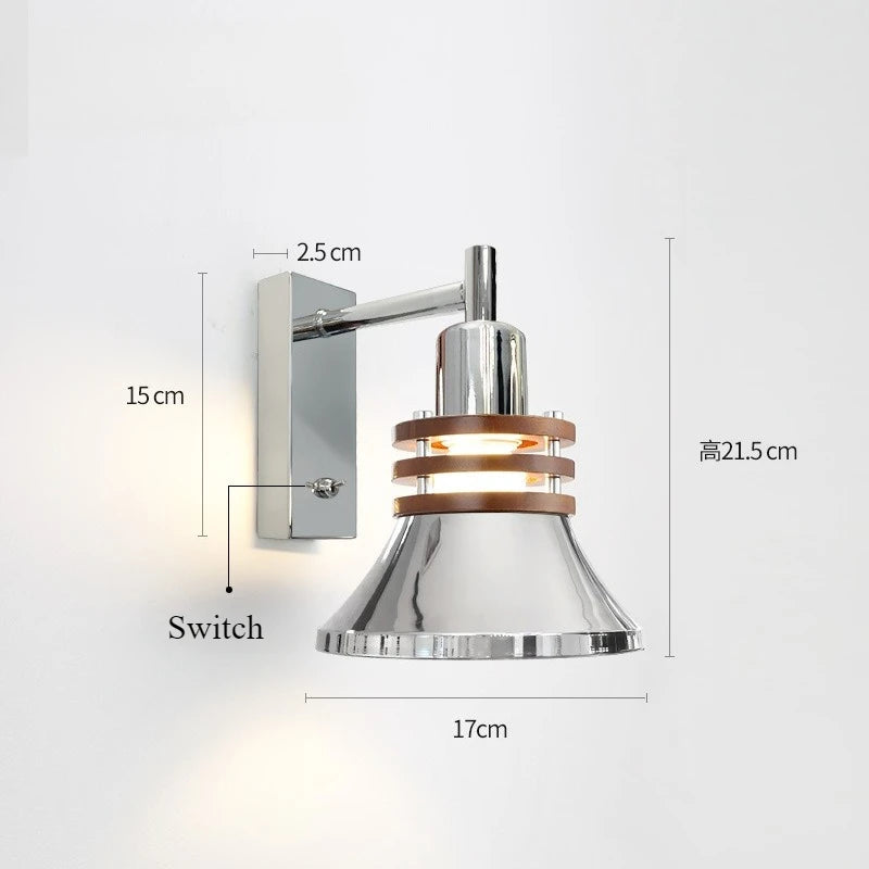 Retro Rotatable Wooden Wall Sconce Light