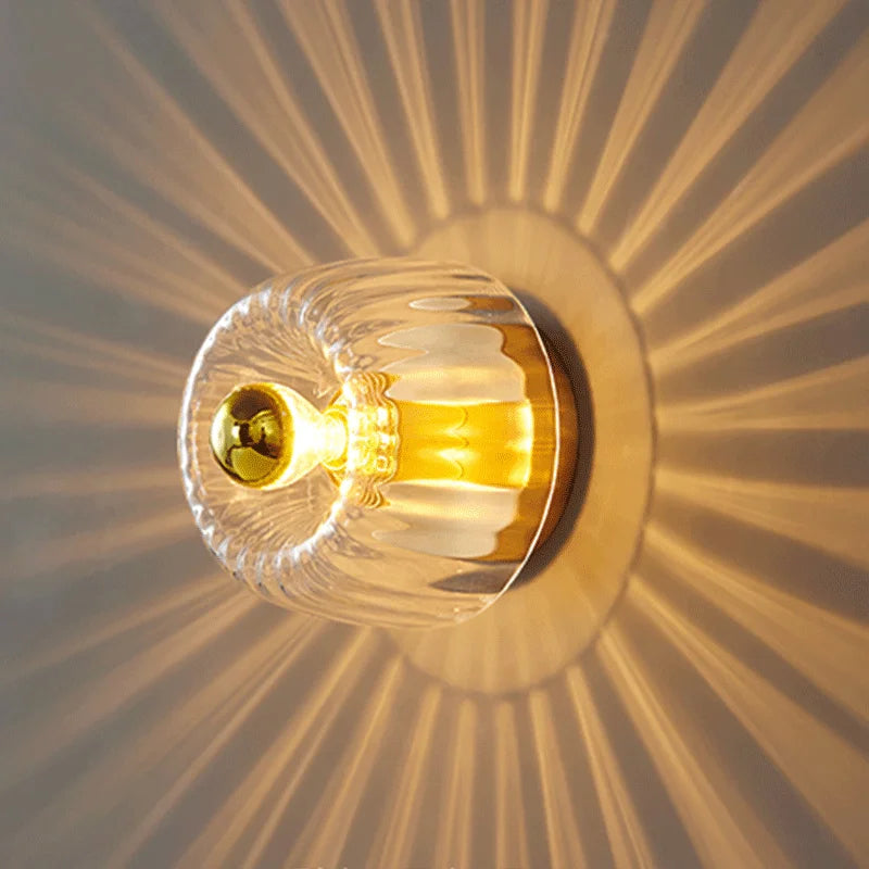 Elegant LED Glass Wall Sconce for Modern Spaces