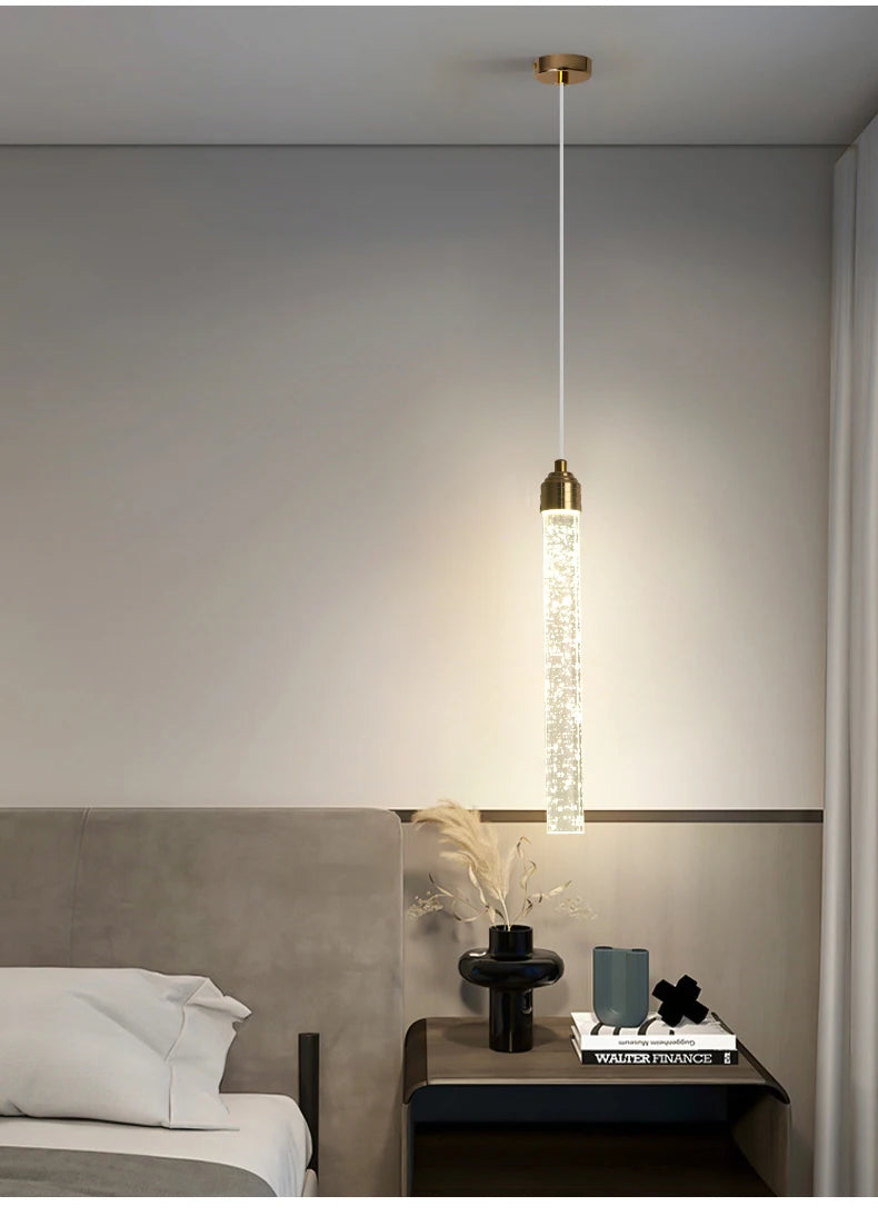 Radiant Luxe Crystal Pendant with Gold Accents
