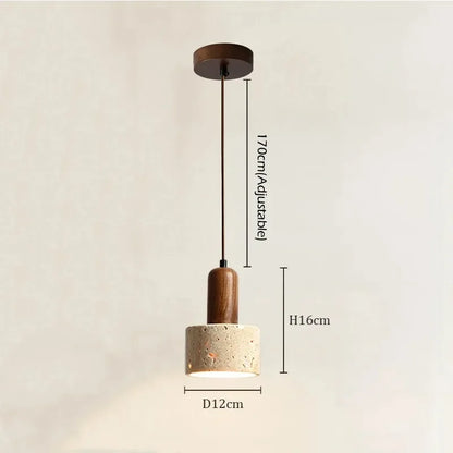 Travertine Cylinder Mini Pendant