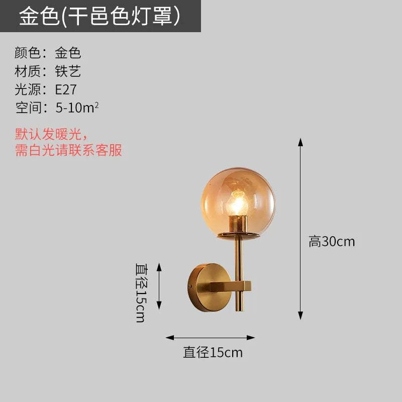 Nordic Glow: Sphere LED Wall Sconce Light
