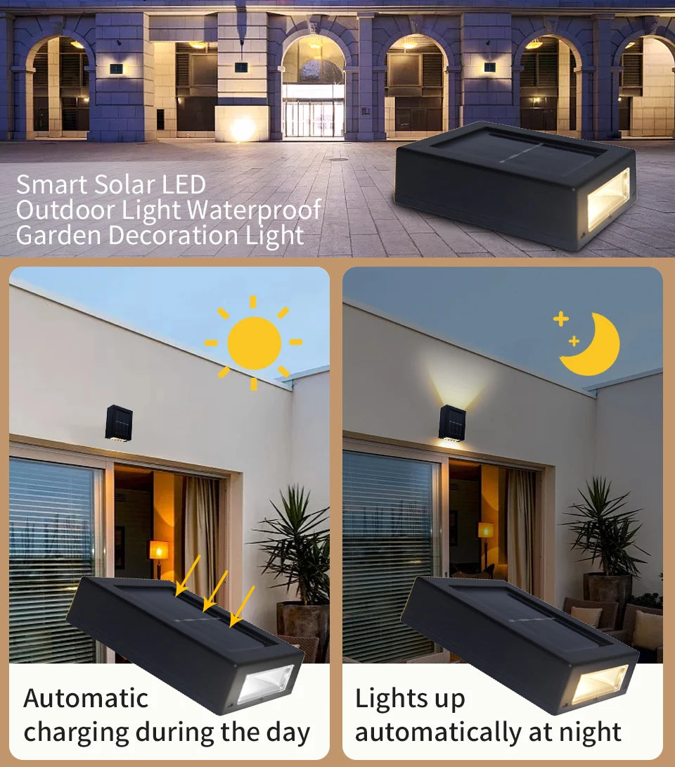 SunGlow Outdoor Wall Washer Solar Light