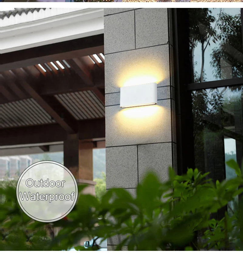 AquaGlow Modern LED Wall Lamp - Outdoor/Indoor Light