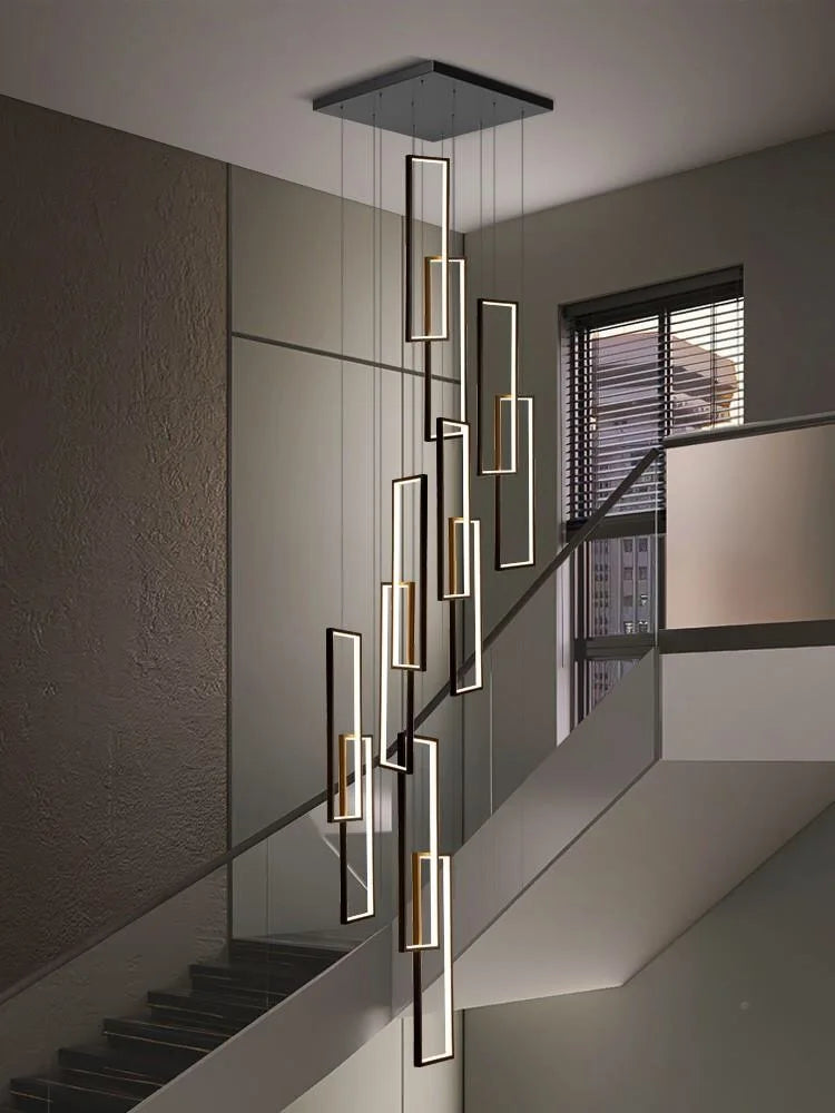 Modern Rectangle LED Pendant Light Living Room