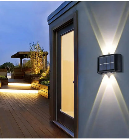 LumiGuard Solar Wall Light - 12 LED Waterproof Lamp