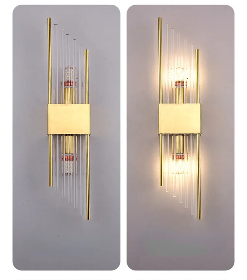 Crystal Bedside Wall Lamp