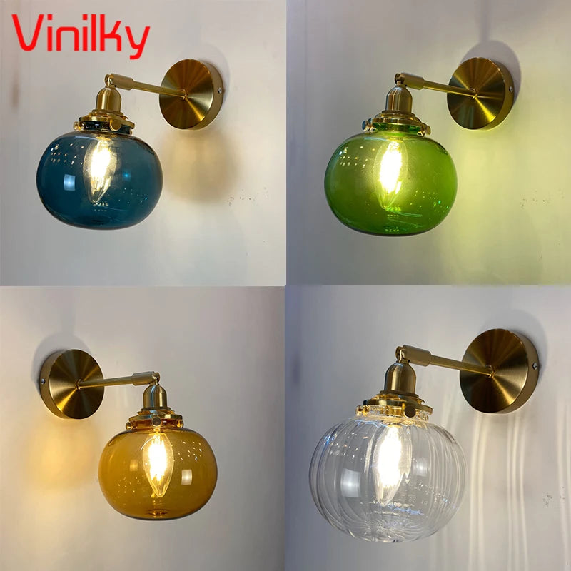 GlassSphereLED Wall Sconce