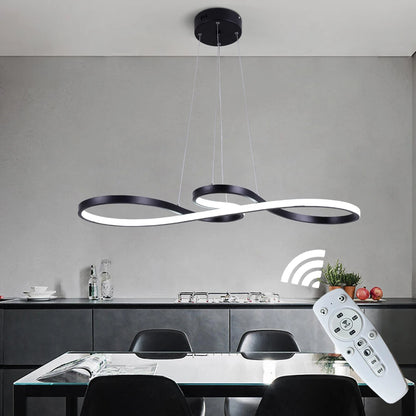 Twisted-Ribbon LED Pendant Light
