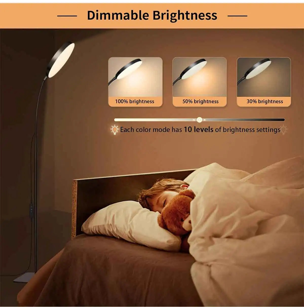 LED Floor Lamp Bright Tall Standing Lamp