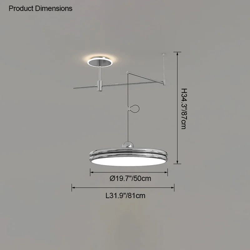 EyeCare Round Rotatable Dining Glam Light