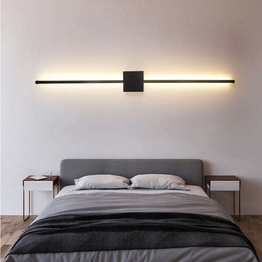Minimalist L-Shaped Black Wall Lamp
