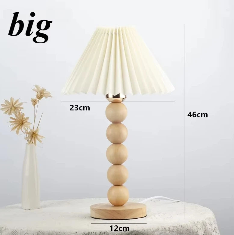 Nordic Glow: Minimalist Wooden Desk Lamp