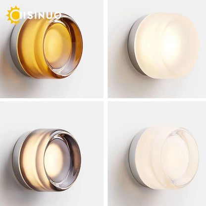 Round Glass LED Wall Sconce