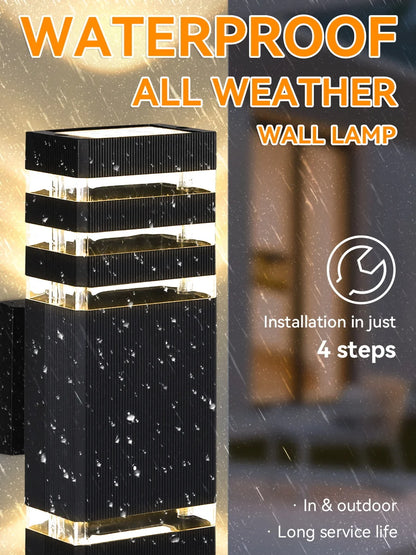 TriColor LED Outdoor Wall Light - IP65 Waterproof