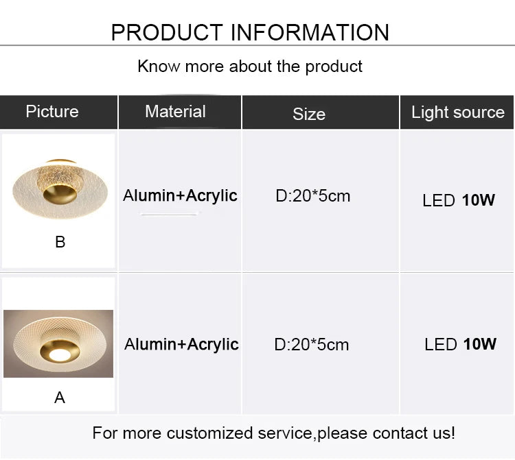 Modern LED Flush Mount Entryway Light Fixture