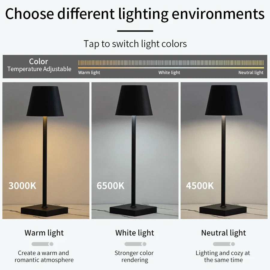 Wireless Touch LED Desk Lamp