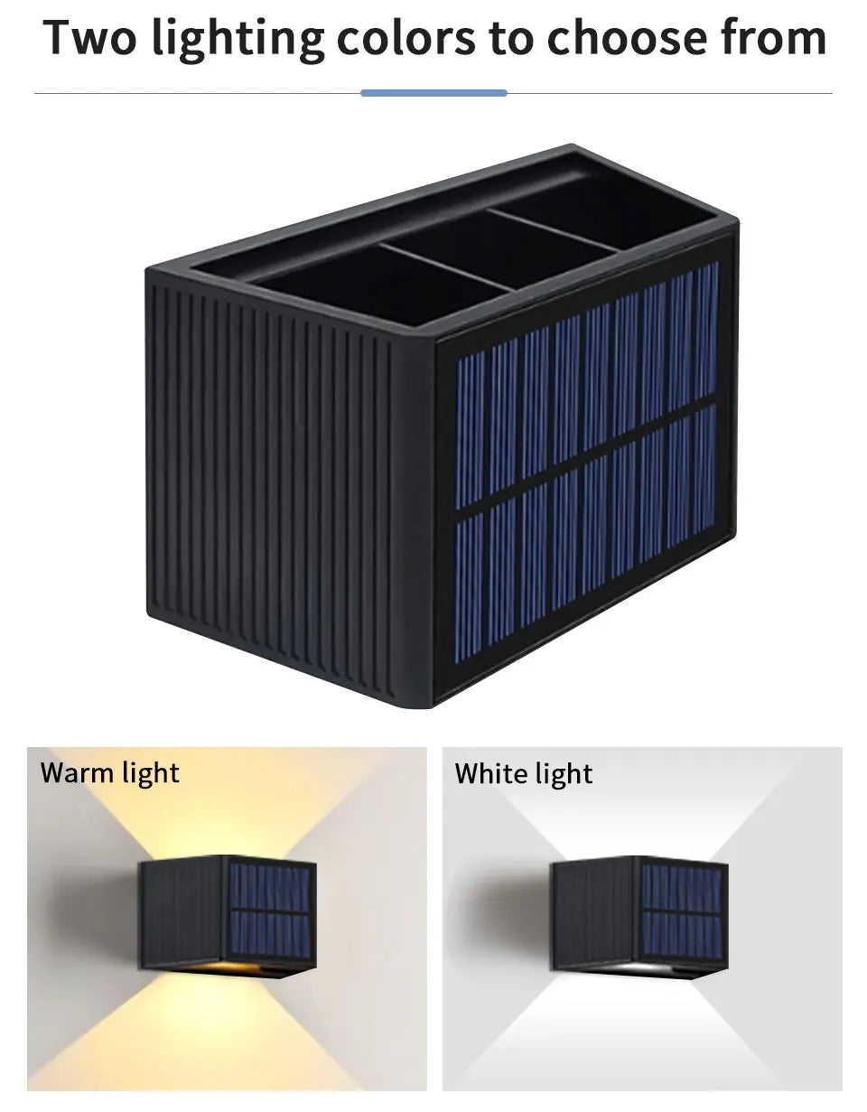 SolarGlow Up & Down Wall Lamp Garden Decor