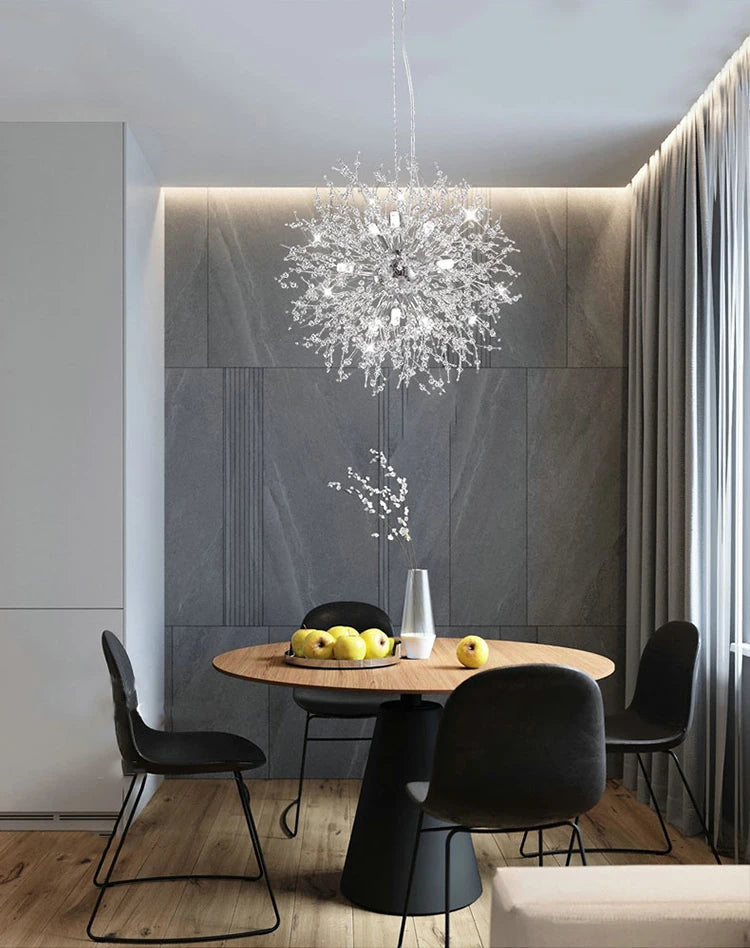 Dandelion Crystal LED Pendant