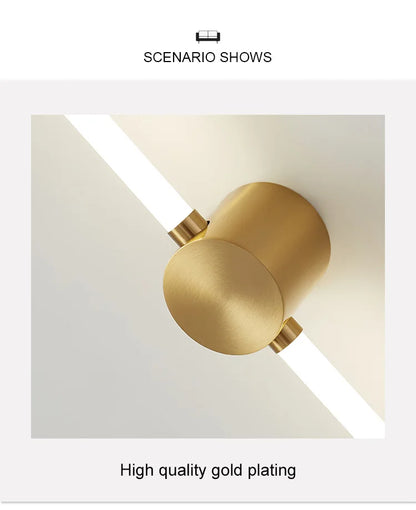 Elegant LED Wall Sconce: Modern Black & Gold