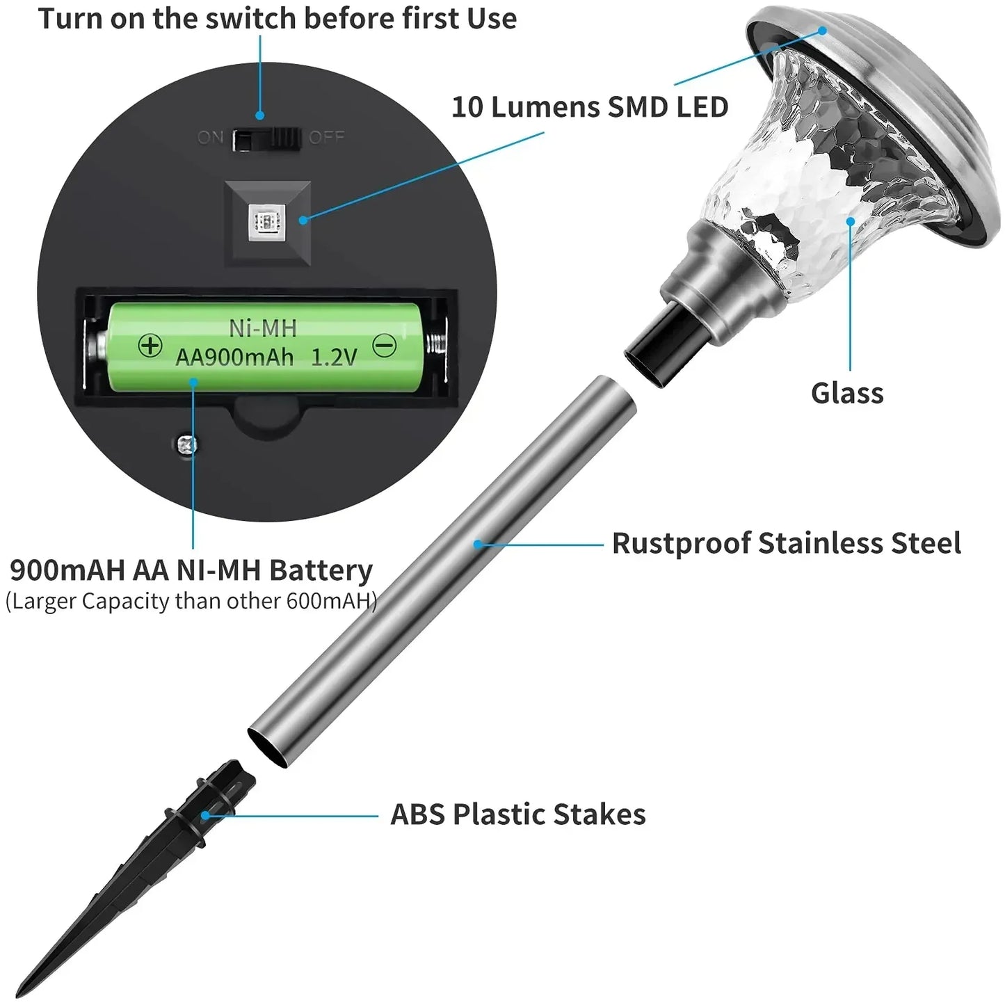 GlowPath Solar Garden Lights - Waterproof LED Elegance