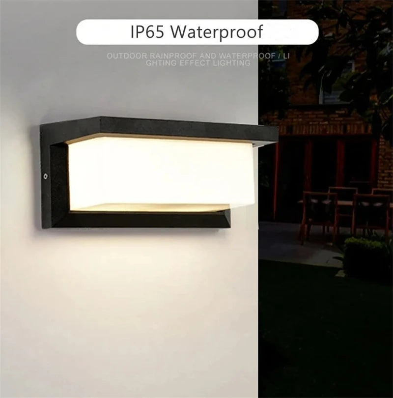 Modern Black LED Outdoor Wall Sconce