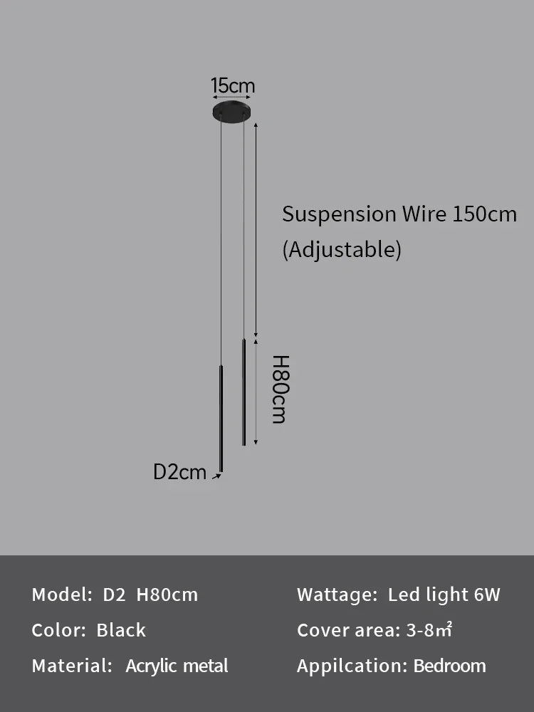 LED Bedside Chandelier Lights
