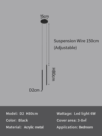 LED Bedside Chandelier Lights