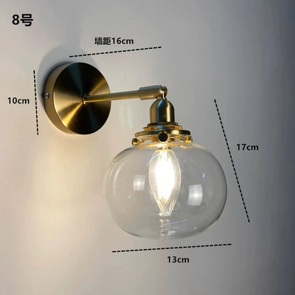 GlassSphereLED Wall Sconce
