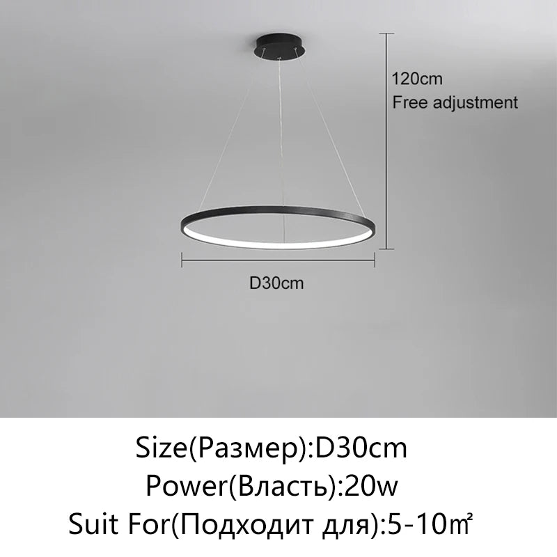Round LED Ring Pendant