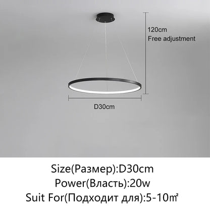 Round LED Ring Pendant