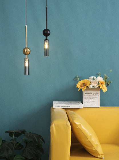 Gold Iron Glass Mini Pendant
