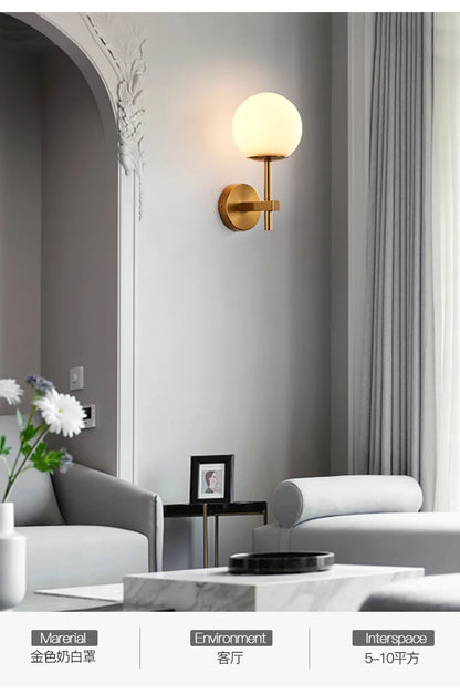 Nordic Glow: Sphere LED Wall Sconce Light