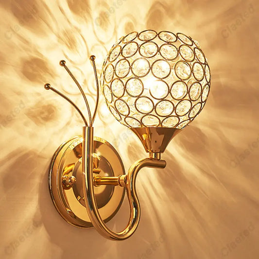 Crystal Glow Retro Wall Sconce Light Fixture