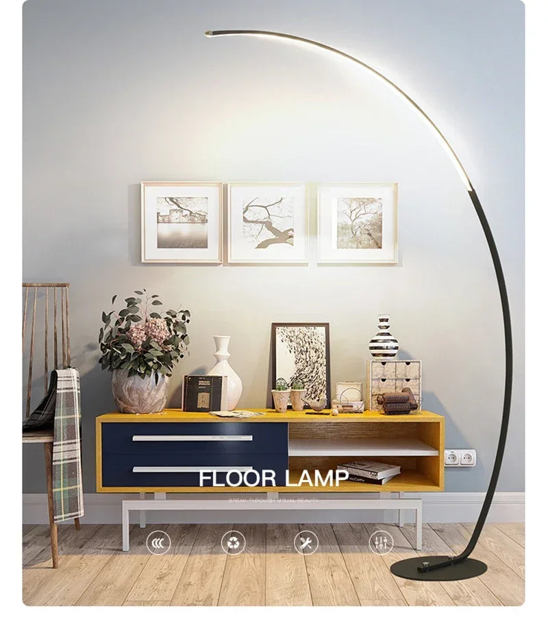 Nordic LED Corner Light Arc RGB Floor Lamps