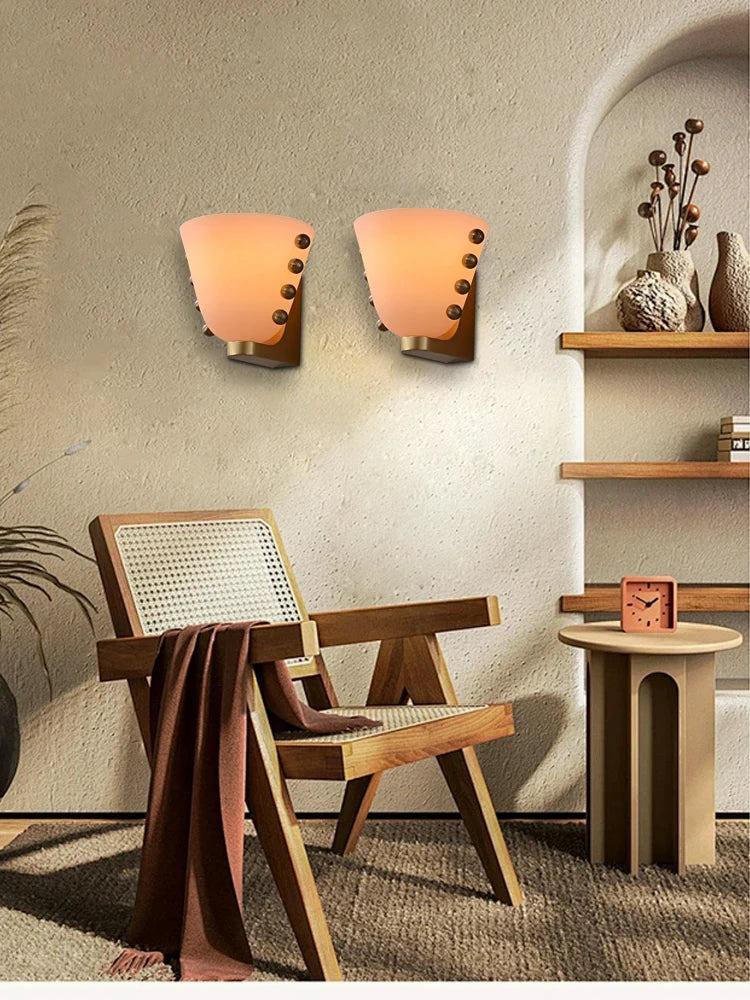 Chic Glass Bloom Wall Sconce - Pink & Green Delight