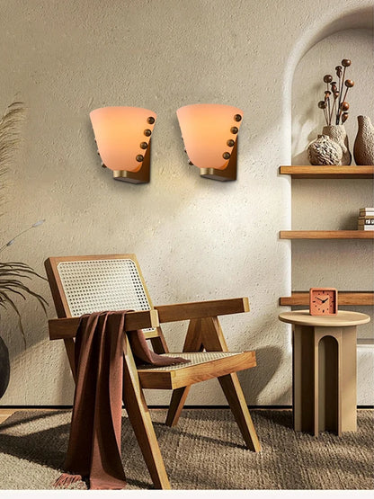 Chic Glass Bloom Wall Sconce - Pink & Green Delight