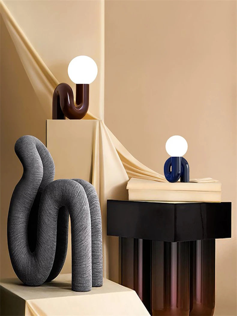 Nordic Glow: Minimalist Glass Desk Lamp