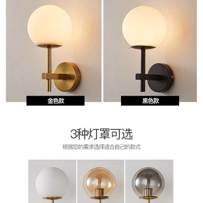 Nordic Glow: Sphere LED Wall Sconce Light