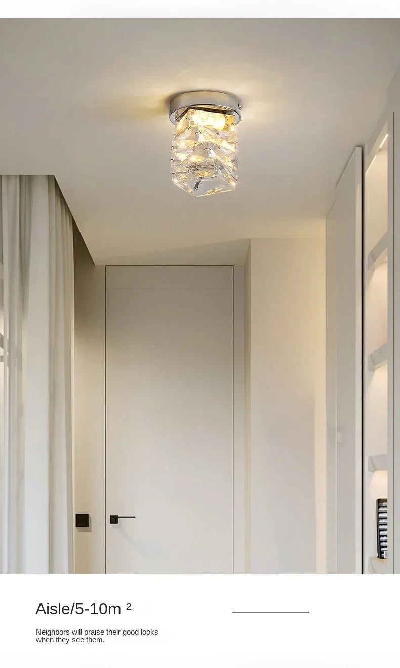 Crystal Round Double Layer Chandelier